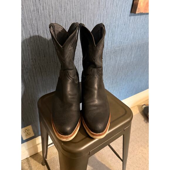 Tecovas Knox Black Wedge Sole Boots Size 9 - Picture 3 of 4